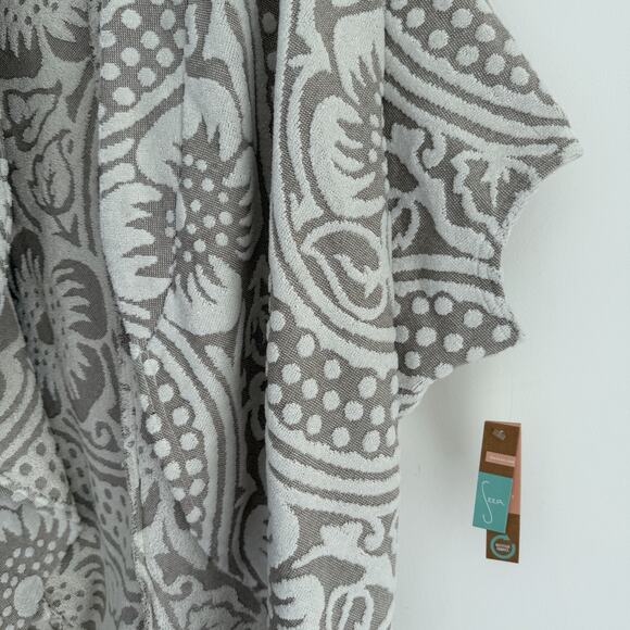 SEEA Linda Mar Wrap One Size Cocoon Terry Jacquard Towel Boho Beachwear Bathrobe - Picture 6 of 14